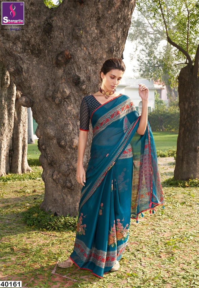 Shangrila Gehna Sober Designer Digital Print Georgette Saree Collections