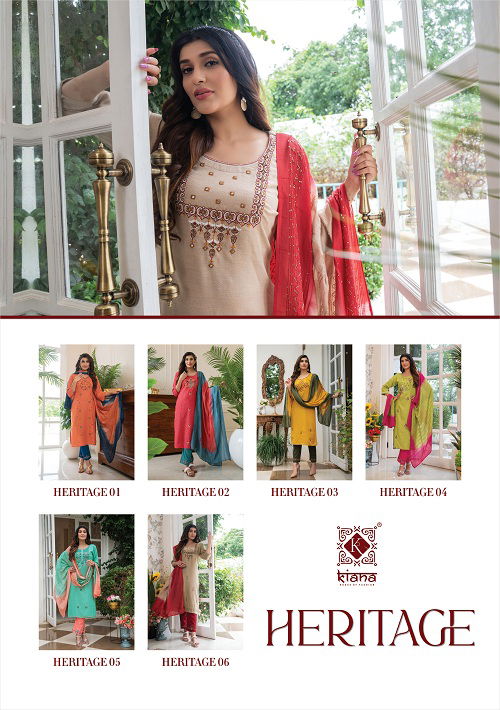 Kiana Heritage 01 Fancy Festive Wear Heavy Designer Ready Made Collection