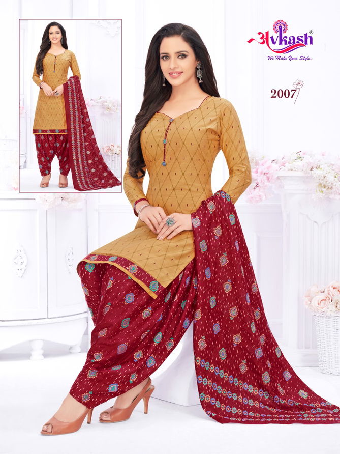 Avkash Rajvee Patiyala 2 Cotton Printed  Regular Wear Ready Made Dress Collection