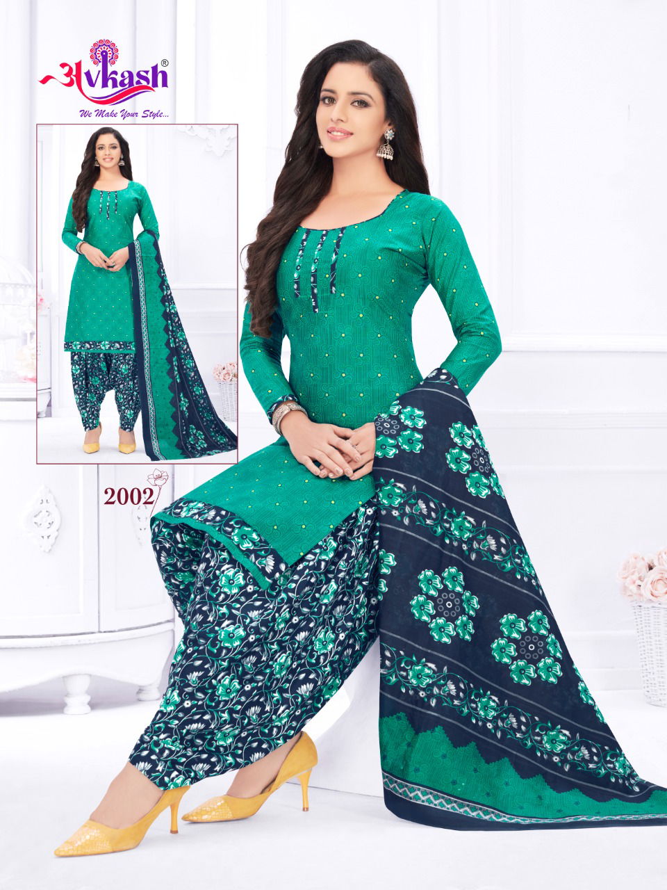 Avkash Rajvee Patiyala 2 Cotton Printed  Regular Wear Ready Made Dress Collection