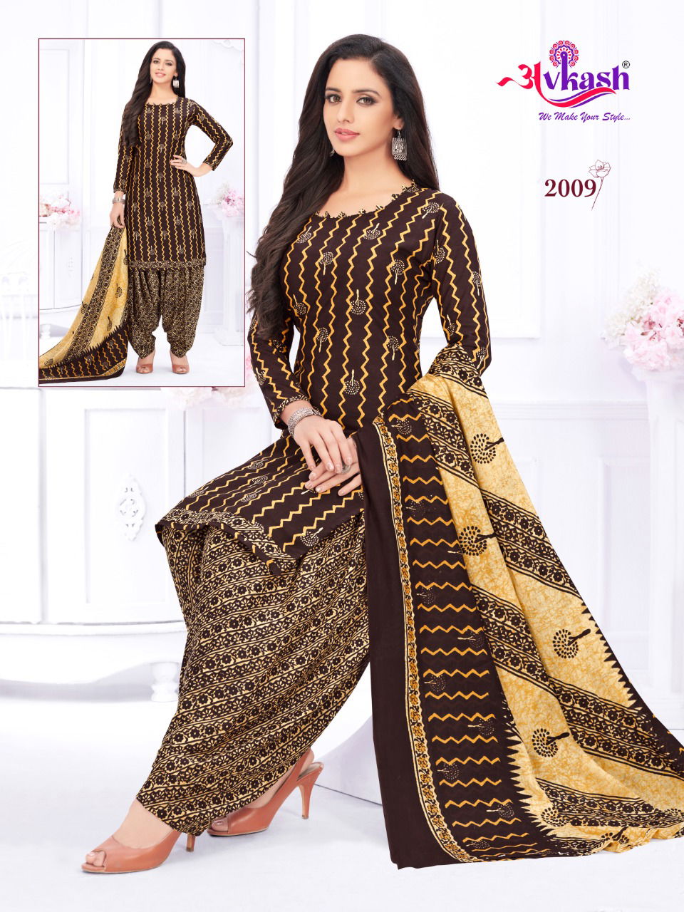 Avkash Rajvee Patiyala 2 Cotton Printed  Regular Wear Ready Made Dress Collection