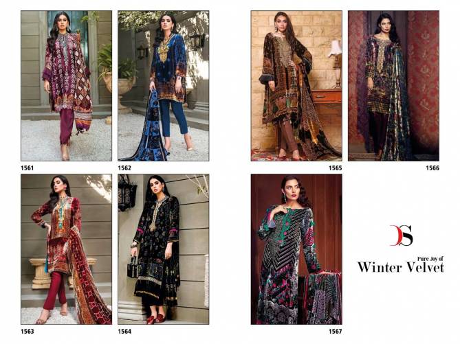 Deepsy Pure Joy Of Winter Velvet Fancy Festive Wear Pakistani Salwar Suits Collection