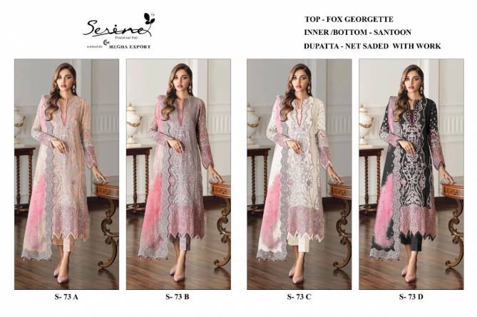 Serene S 73 Fancy Festive Wear Designer Georgette Pakistani Salwar Kameez Collection
