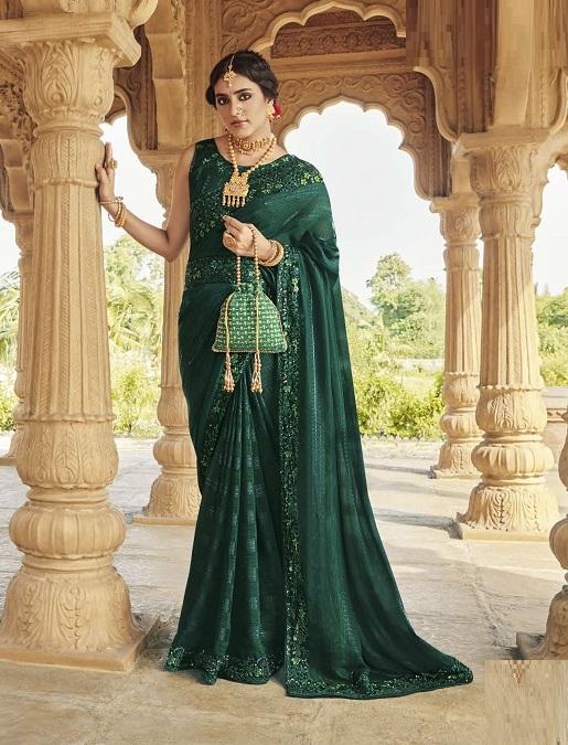 Kalista Cinderella New Stylish Fancy Party Wear Vichitra Silk Saree Collection