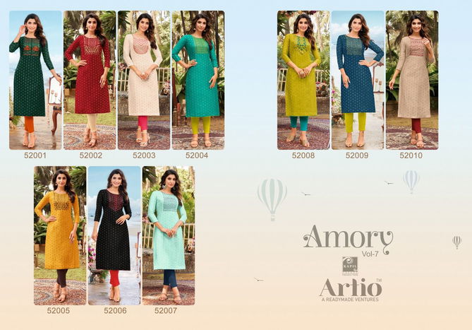 Kapil Trendz Amory 7 Embroidery Wholesale Kurti Collection