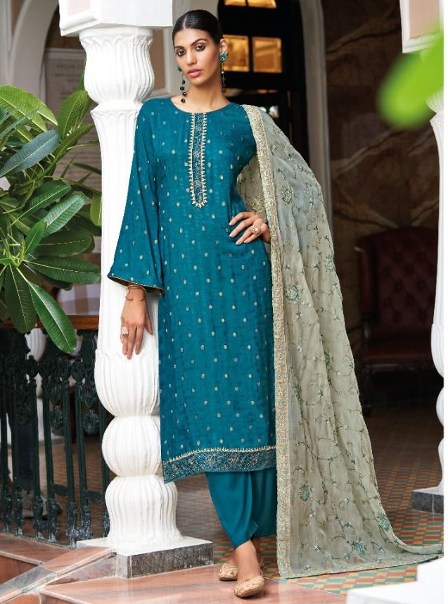 Riana Sanaaya 63800 Series New Designer Festive Wear Jacquard Salwar Suits Collection