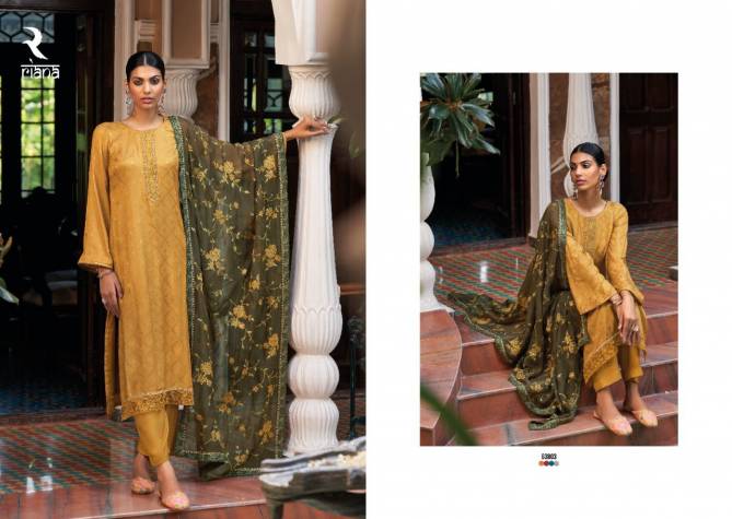 Riana Sanaaya 63800 Series New Designer Festive Wear Jacquard Salwar Suits Collection
