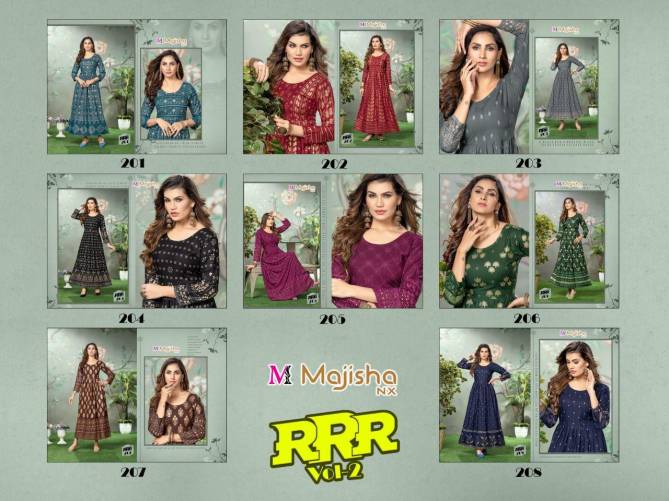 Majisha Nx Rrr 2 Wholesale Anarkali Kurti Collection