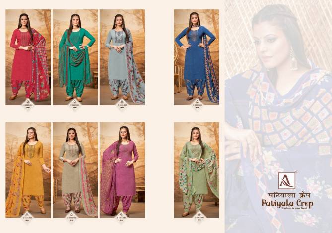 Alok Patiyala Crep Printed Designer Casual Wear Latest Dress Material Collection