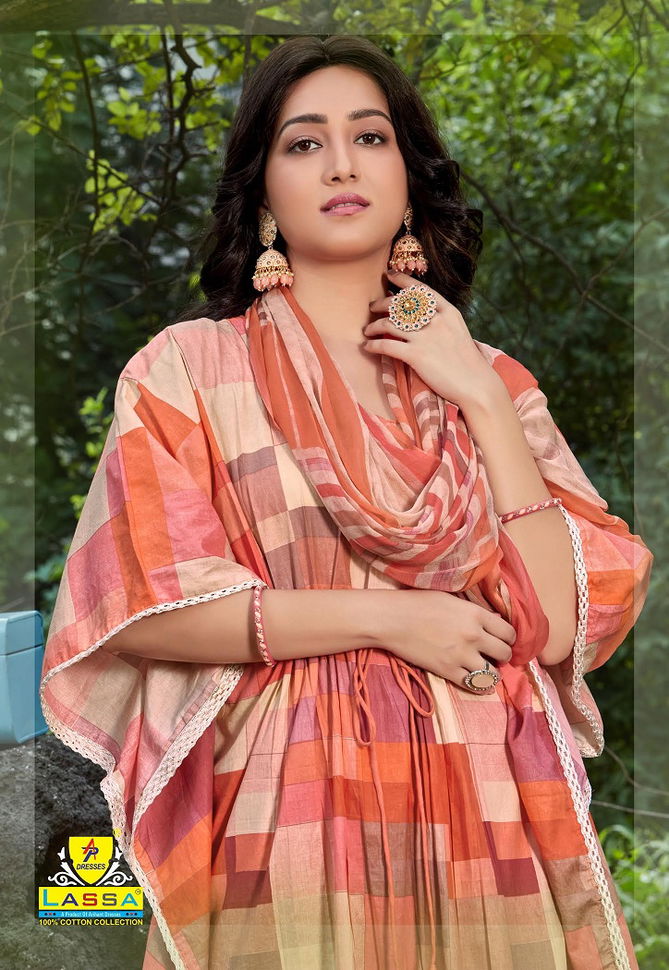 Ap Lassa Kaftan Suit 1 Fancy Wear Kaftan Style Printed Cotton Designer Dress Material Collection