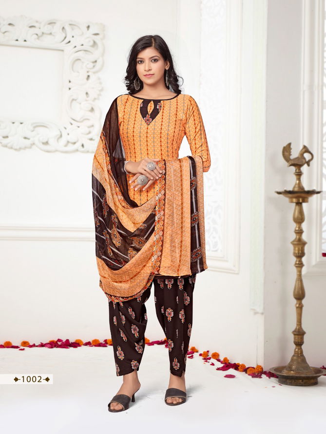 Rajna American Crepe Printed Latest Casual Daily Wear Dress Material Collection