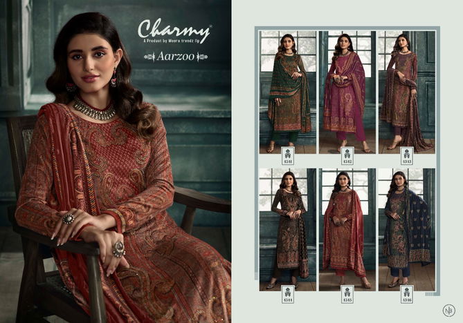 Zisa Charmy Aarzoo New Fancy Exclusive Winter Wear Velevt Dress Material Collection