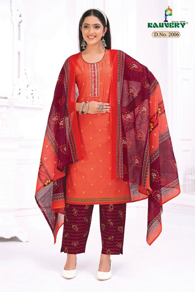 Kauvery Sara 2 Fancy Cotton Printed Daily Wear Ready Made Dress Collection