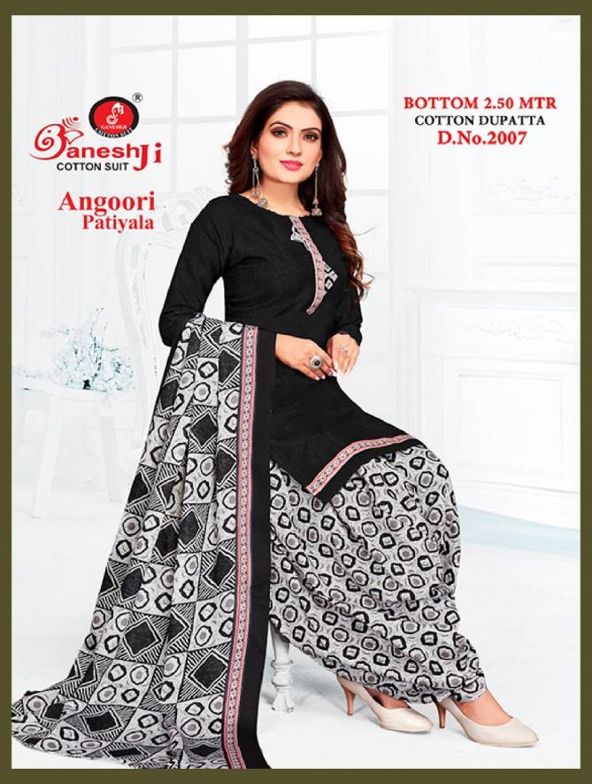 Ganeshji Angoori Patiyala 2 New Exclusive Wear Cotton Ready Made Dress Collection