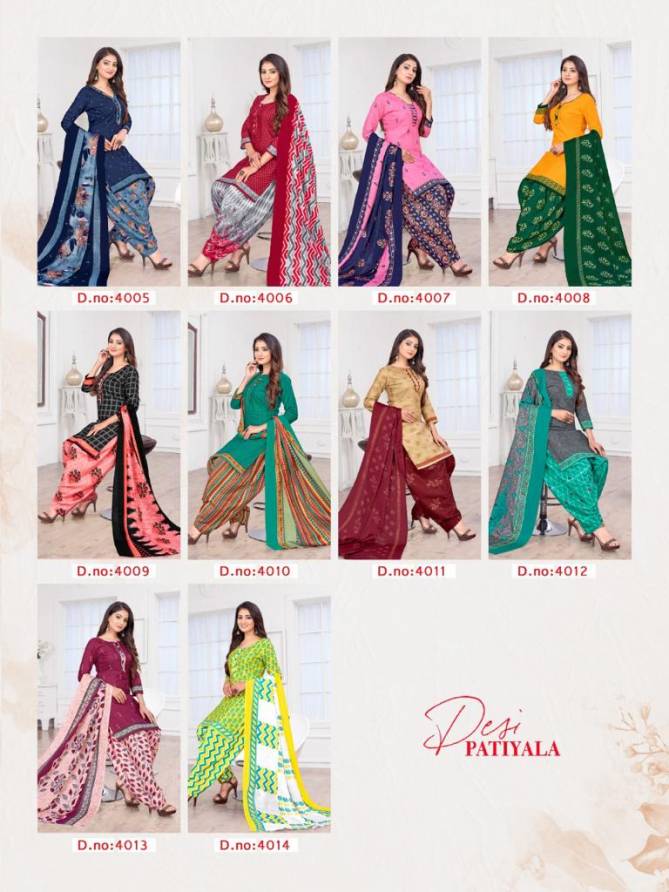 Ganesha Desi Patiyala 4 Ready Made Cotton Printed Ethnic Wear Dress Collection