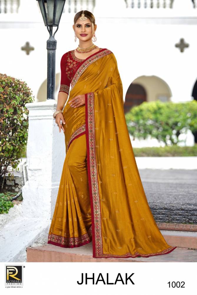 Ronisha Jhalak New Fancy Exclusive Wear  Vichitra Silk Saree Collection