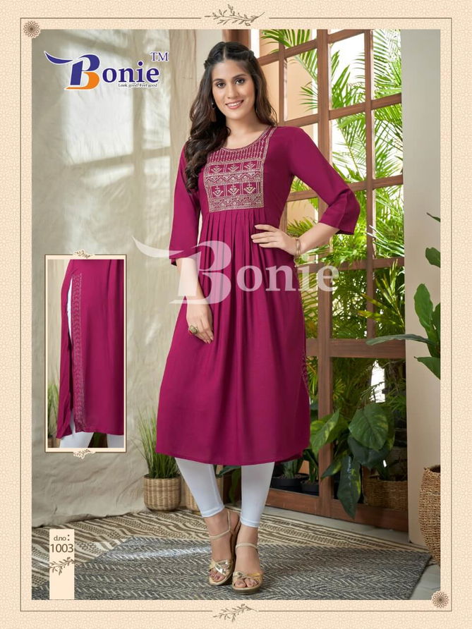 Bonie Zeal Nyra Cut Exclusive Wear Designer Wholesale Kurti Collection