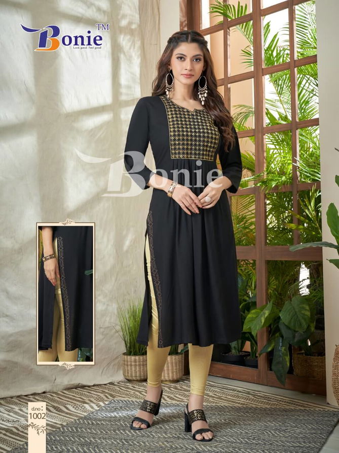 Bonie Zeal Nyra Cut Exclusive Wear Designer Wholesale Kurti Collection