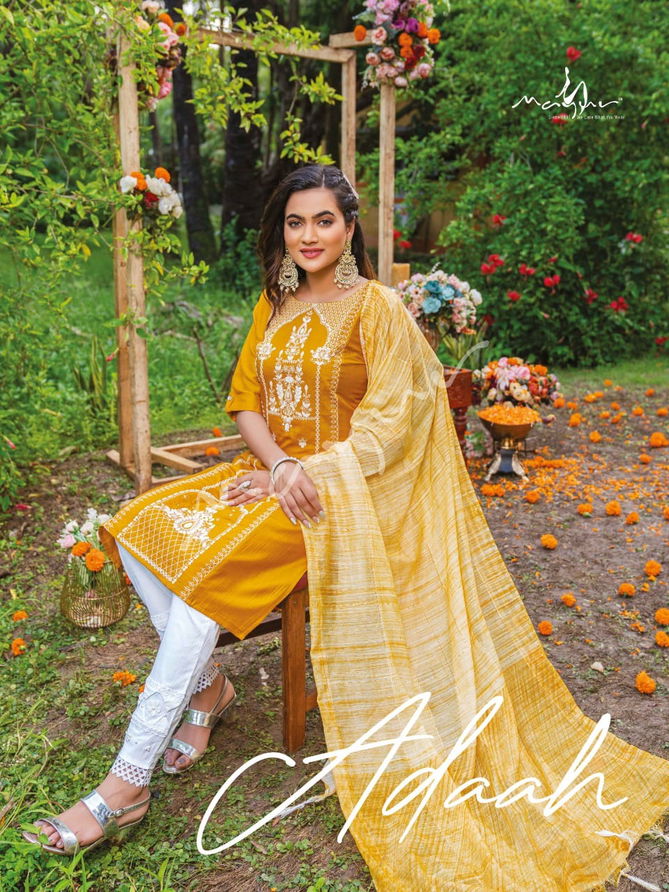 Mayur Adaah New Exclusive Wear Fancy Kurti Bottom With Dupatta Collection 