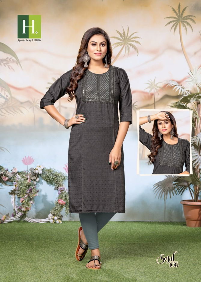 Hirwa Sejal Ethnic Wear Fancy Wholesale Kurti collection 