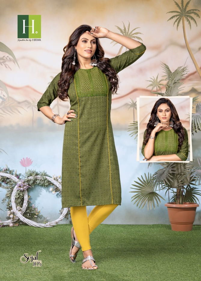 Hirwa Sejal Ethnic Wear Fancy Wholesale Kurti collection 