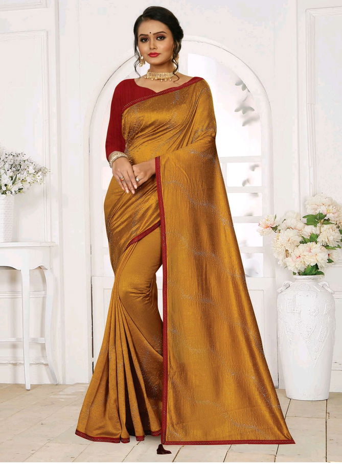 Ronisha Armani Siroski Stone Fancy Party Wear Designer Saree Collection