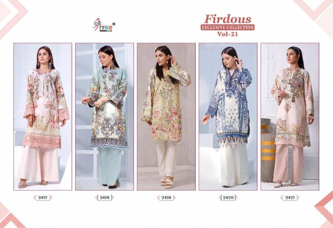 Shree Firdous Exclusive 21 New Fancy Wear Pakistani Salwar Suits Collection 