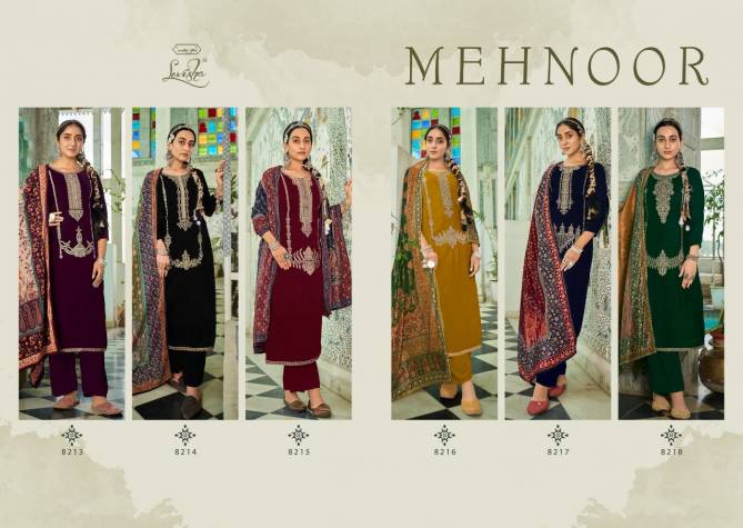 Levisha Mehnoor Pashmina Festival Wear Heavy Velvet Dress Material Collection 