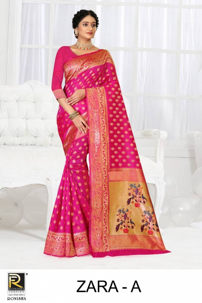 Ronisha Zara Premium Silk Pethani Wholesale Saree Collection