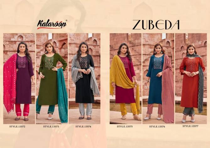 Kalaroop Zubeda Fancy Wear Wholesale Ready Made Suit Collection