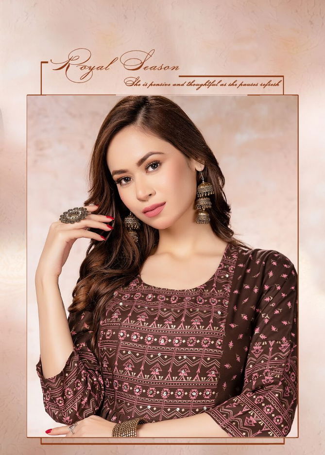 Mayra Ananya Rayon Printed Ethnic Wear Wholesale Kurti Collection