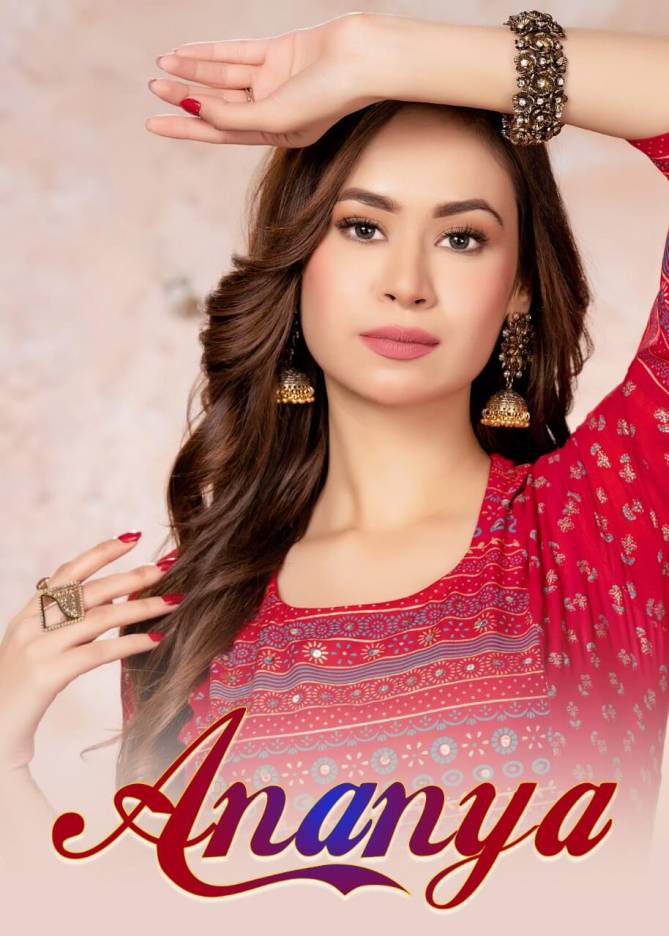 Mayra Ananya Rayon Printed Ethnic Wear Wholesale Kurti Collection