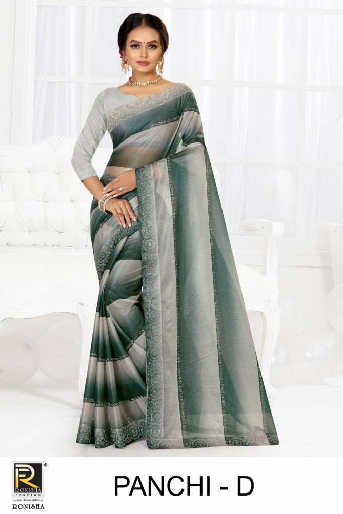 Ronisha Panchi Lycra Fancy Wear Wholesale Saree Collection