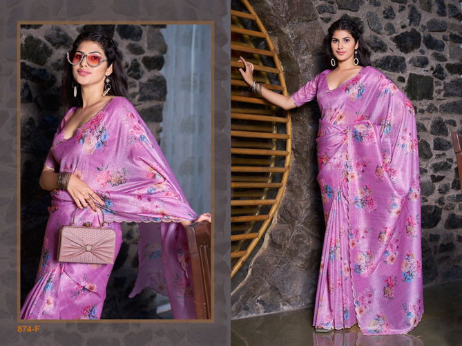 Mehek 874 A To F Fancy Designer Party Wear Sarees Wholesalers In Delhi