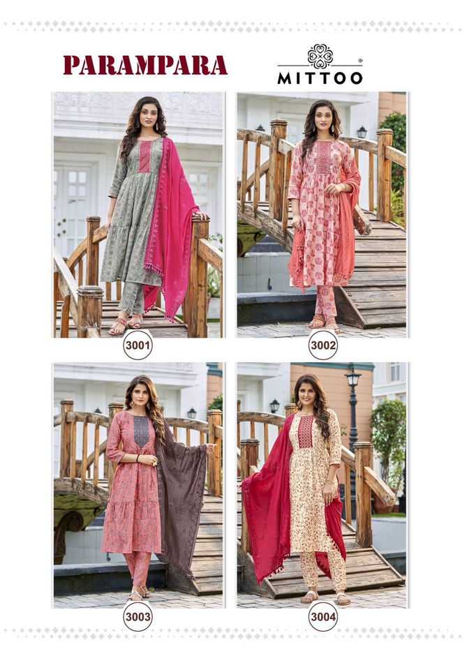 Mittoo Parampara Wholesale Kurti With Bottom Dupatta Collection