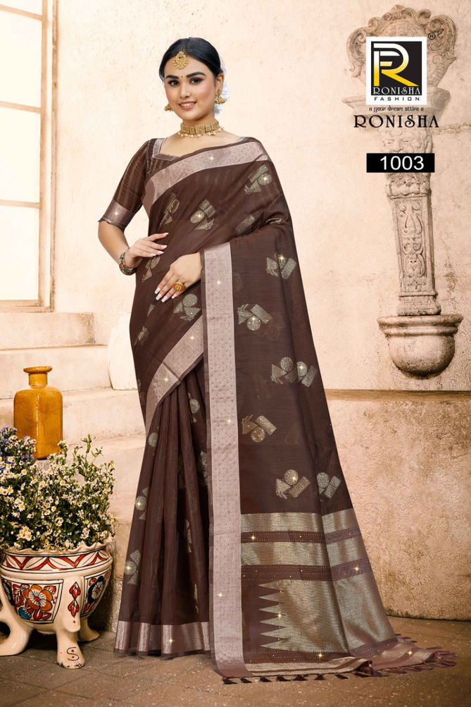 Ronisha Neeru Wholesale Saree Linen Cotton Silk Collection