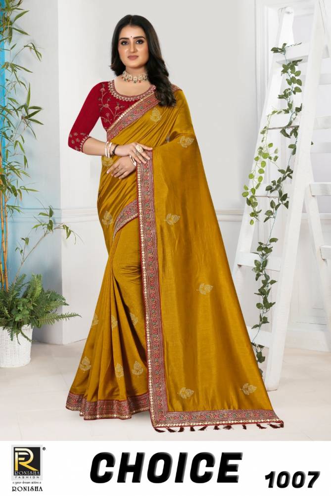 Ronisha Choice Ethnic Wear Silk Wholesale Saree Collection