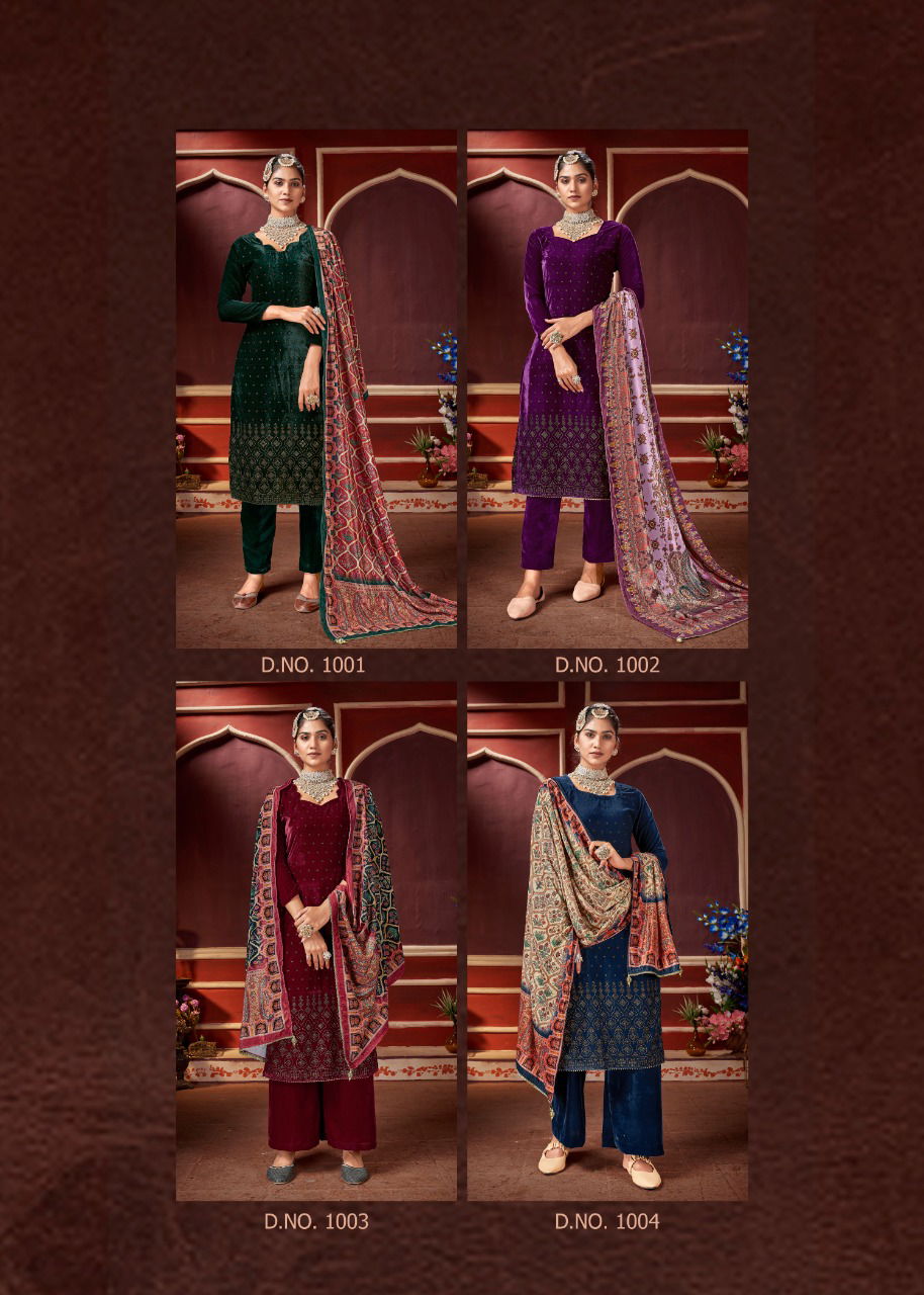 Bipson Swarovski Velvet Wholesale Salwar Kameez Collection