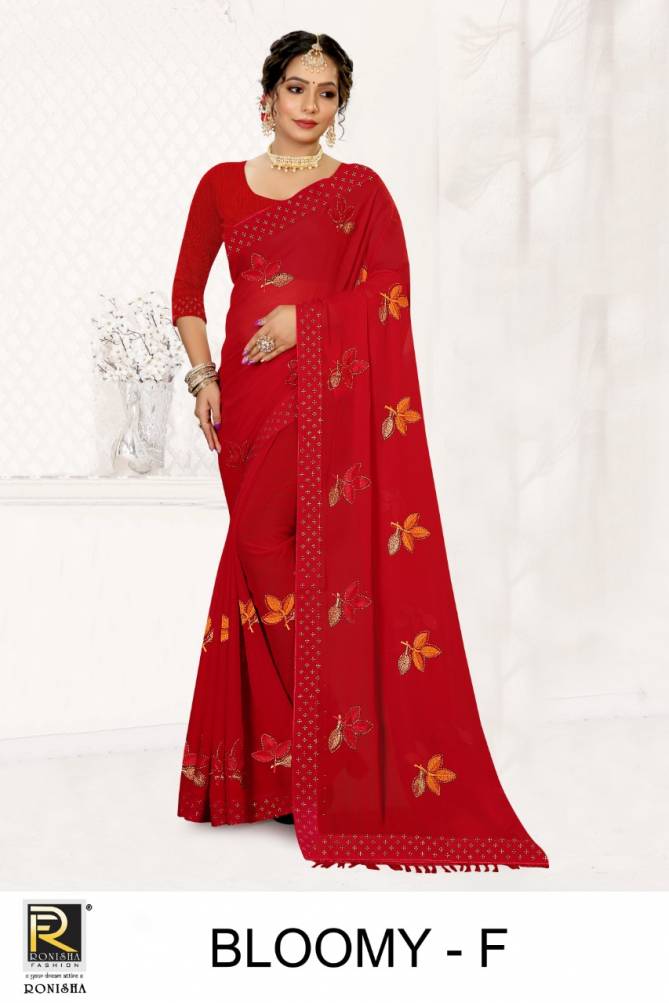 Ronisha Bloomy Ethnic Wear Art Silk Wholesale Saree Collection