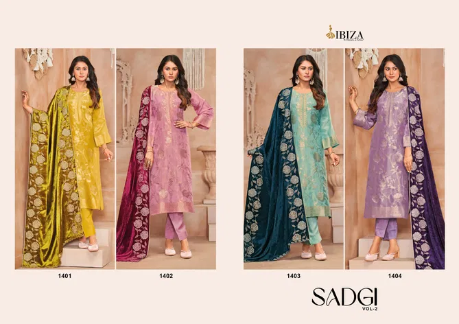 Sadgi Vol 2 By Ibiza Gaji Silk Jacquard Dress Material Orders In India