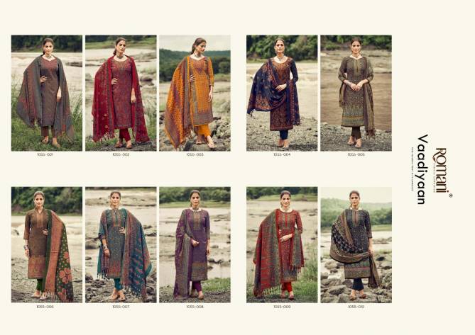 Romani Vaadiyaan Pashmina Casual Wear Wholesale Dress Material Collection