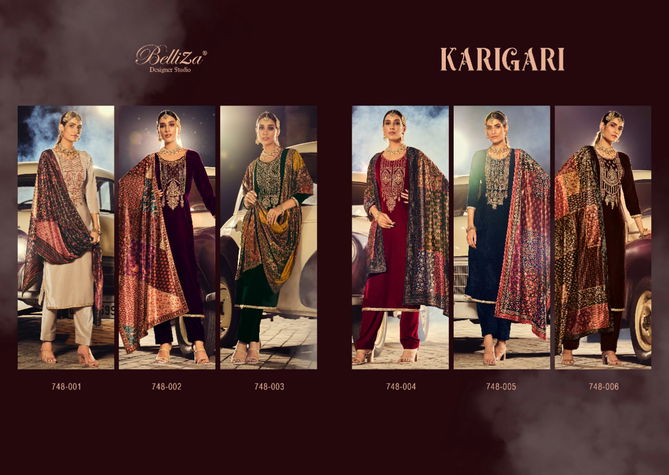 Belliza Karigari Exclusive Wear Wholesale Dress Material Collection