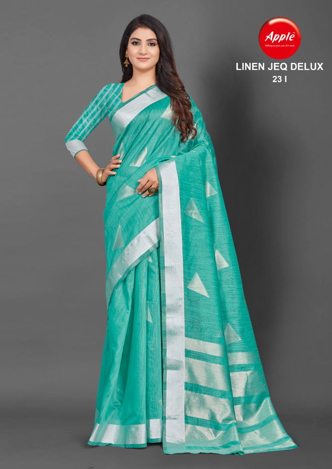 Apple Linen Jeq Delux 23 Casual Wear Wholesale Saree Collection