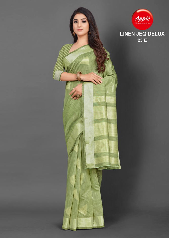 Apple Linen Jeq Delux 23 Casual Wear Wholesale Saree Collection