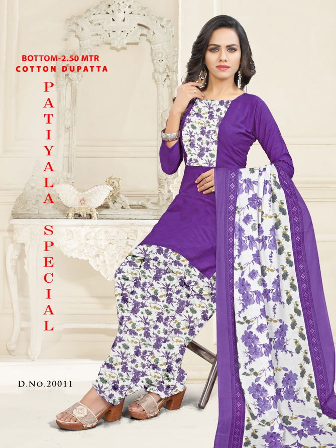 Vandana Patiyala Special 2 Latest Regular Wear Printed Cotton Ready Made Salwar Suit Collection 