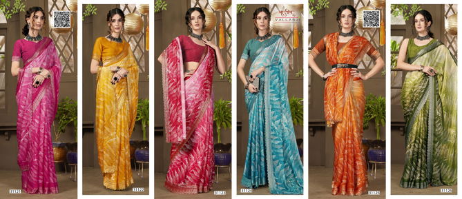 Alyson Vol 4 By Vallabhi Chiffon Printed Saree Exporters In India