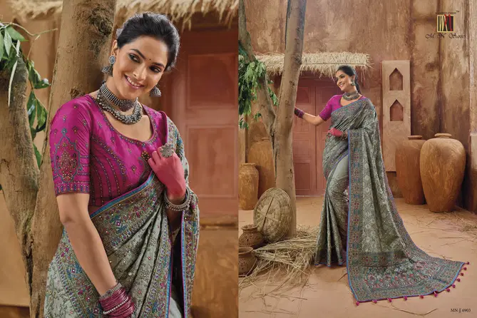 Kachhi Work Vol 4 By MN Banarasi Silk Saree Wholesale Price In Surat