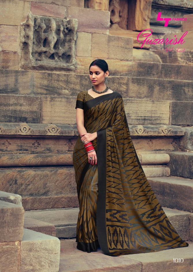 Lt Guzarish 2 Latest Fancy Designer Festive Wear Brasso Printed Sarees Collection