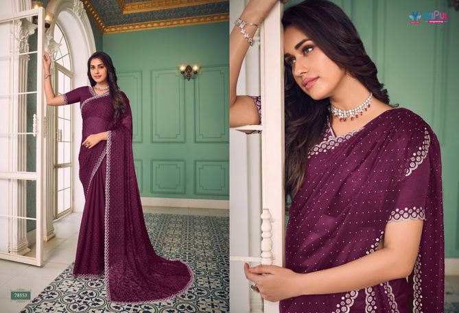 Nazara By Vipul Chiffon Designer Sarees Wholesalers In Delhi