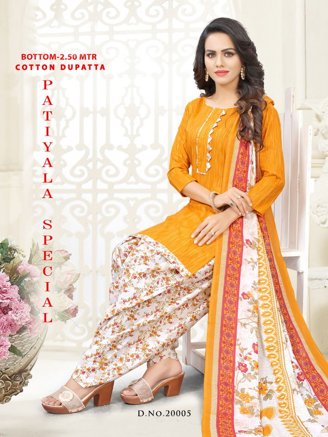 Vandana Patiyala Special 2 Latest Regular Wear Printed Cotton Ready Made Salwar Suit Collection 